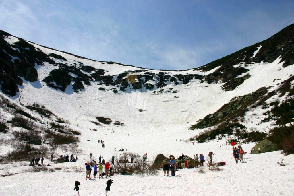 Tuckerman's Ravine, a popular place for extreme skiing