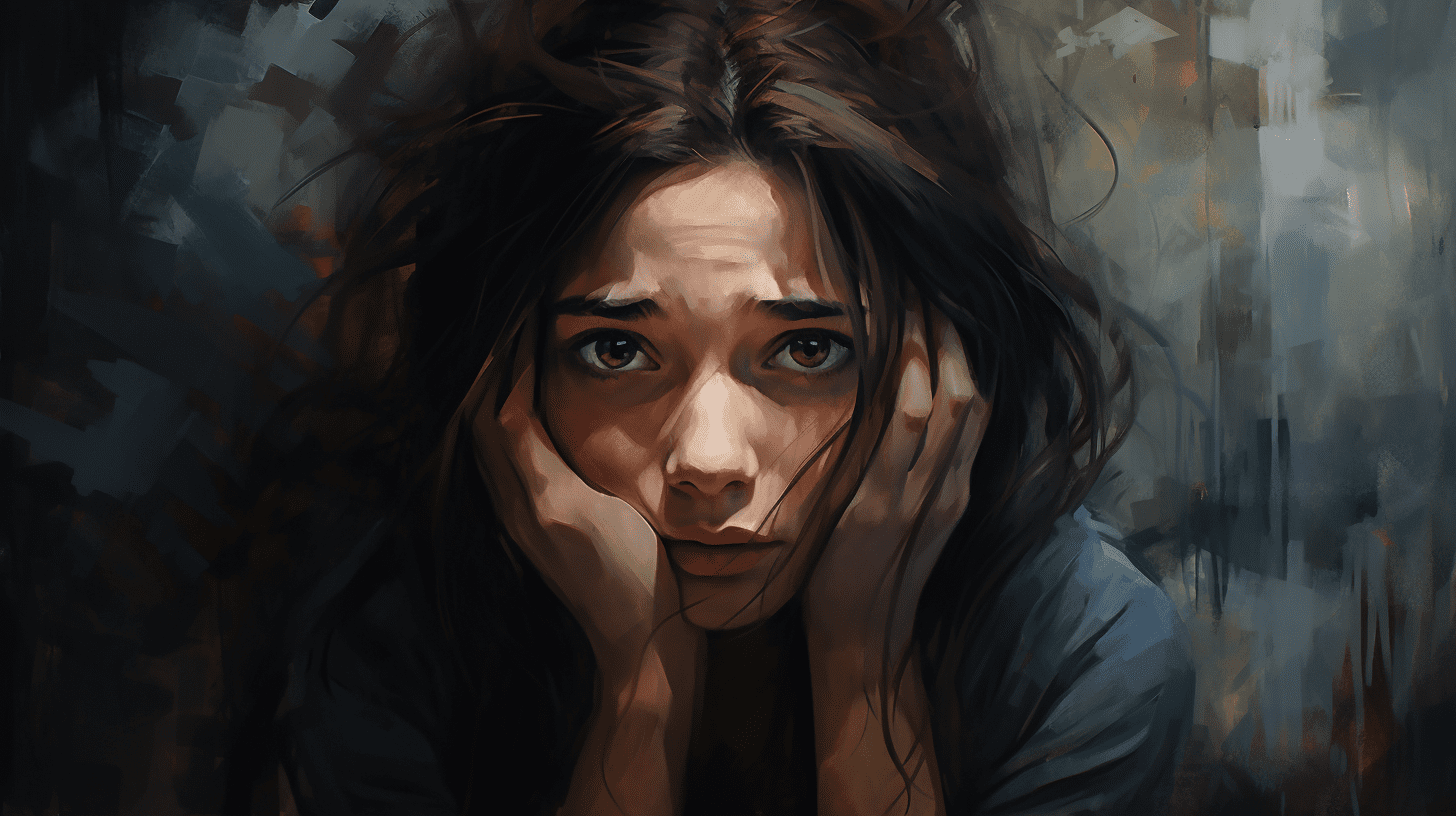 Artistic depiction of teen anxiety