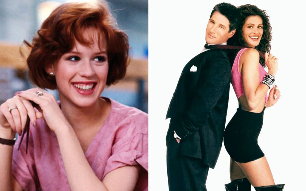 Molly Ringwald in The Breakfast Club and Julia Roberts in Pretty Woman