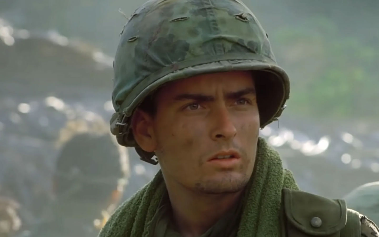 Charlie Sheen in Platoon