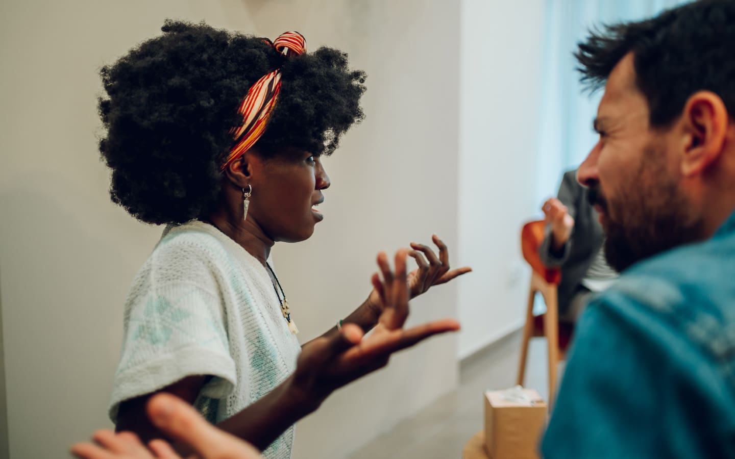 Man and woman arguing