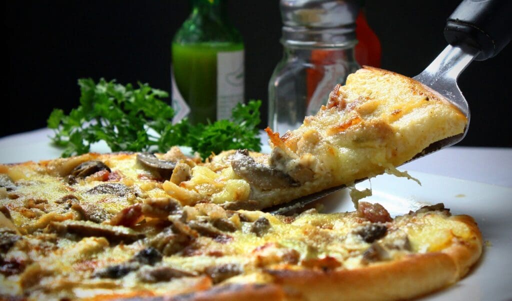 pizza, slices, italian cuisine