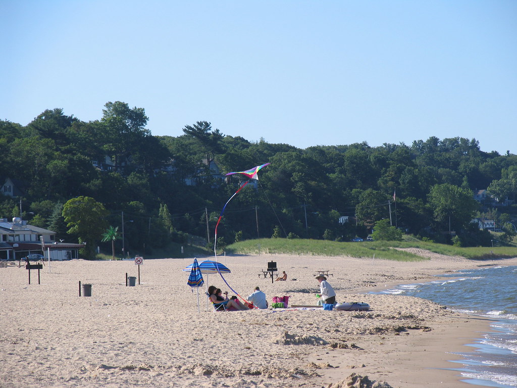 Water Lake Michigan Grass Sand Beauty Horizon Scenic Peaceful Outdoors Heavenly Calm Tranquil Panoramic Beach People Sunbathing Sunlight Light Blue Sky Shoreline Shore 'Grand Haven and Muskegon July 2'