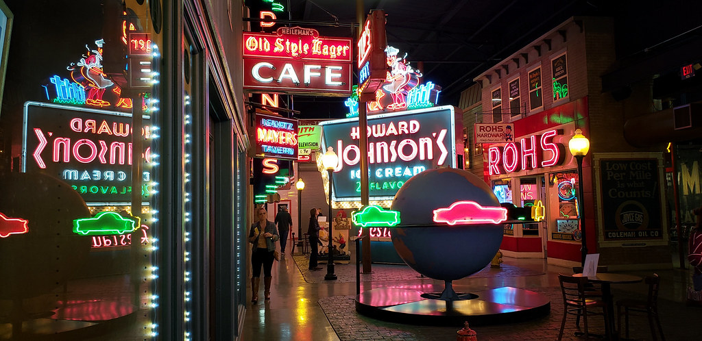 Street setting at the American Sign Museum