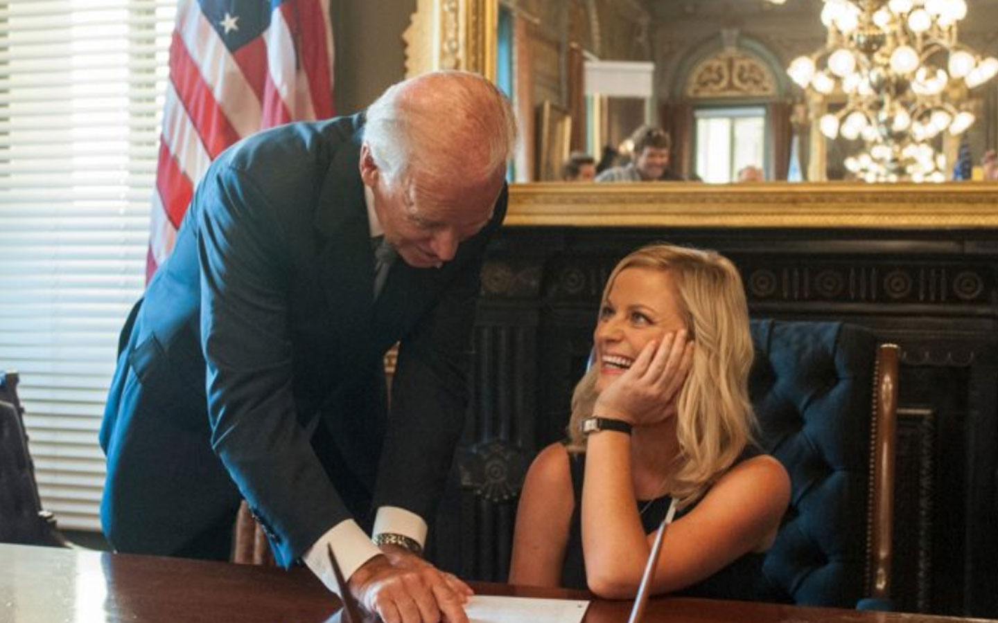 Joe Biden and Amy Poehler on Parks and Rec