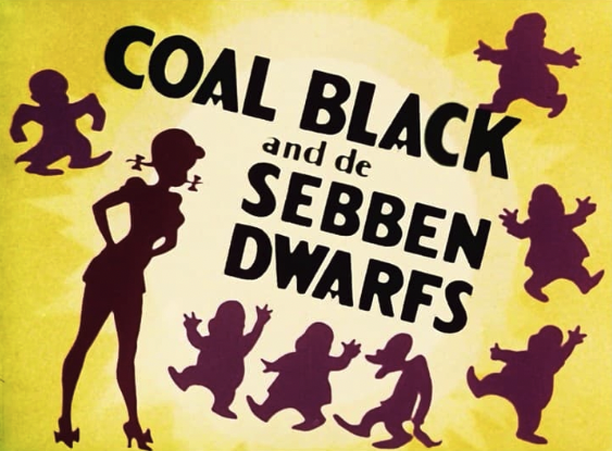 Title card for "Coal Black and the Sebben Dwarfs"