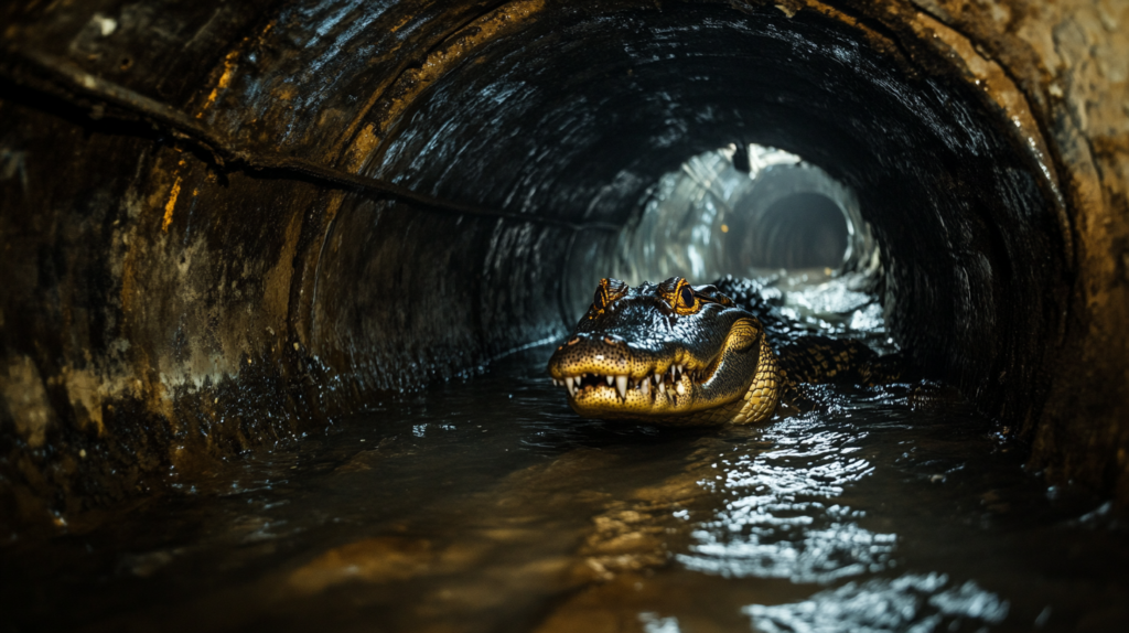 Alligator in the sewer