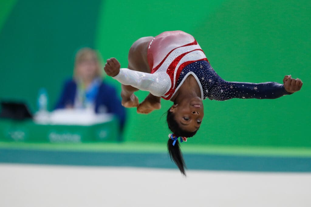 Simone Biles on floor