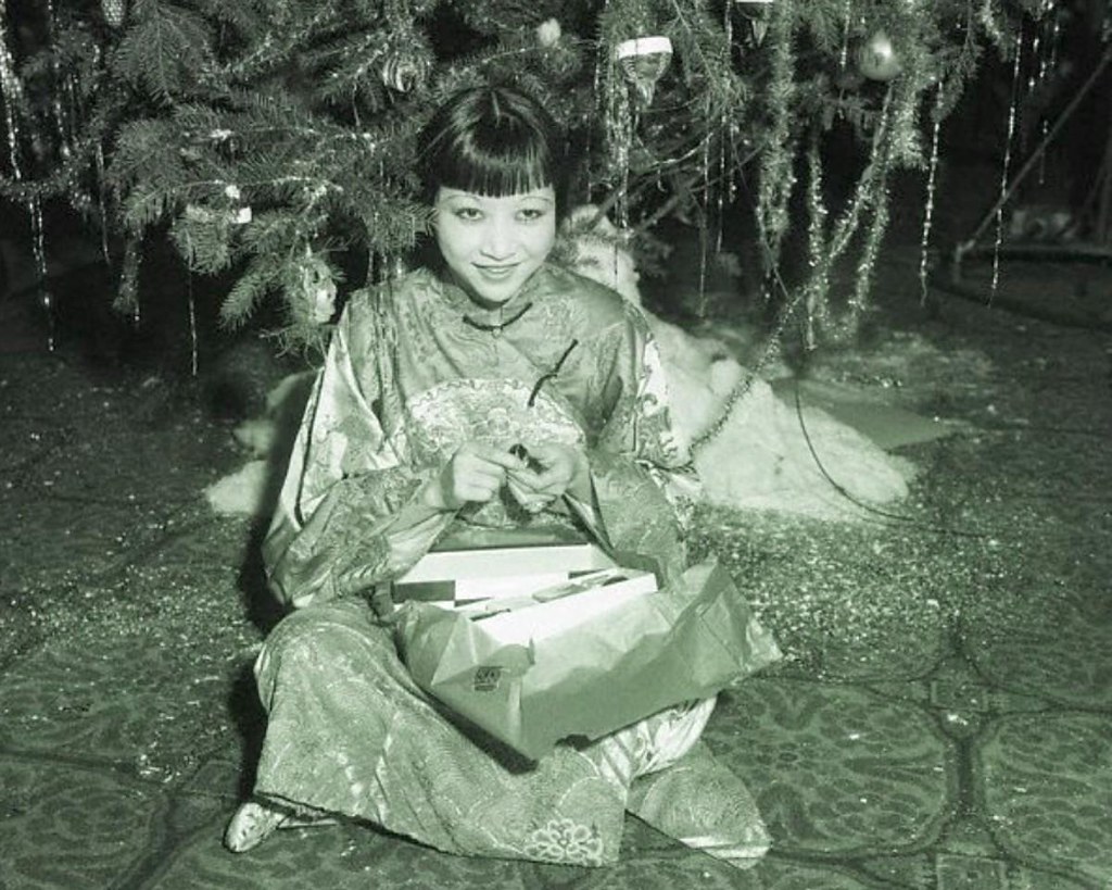 Anna May Wong Under Christmas Tree; Hollywood, 1932