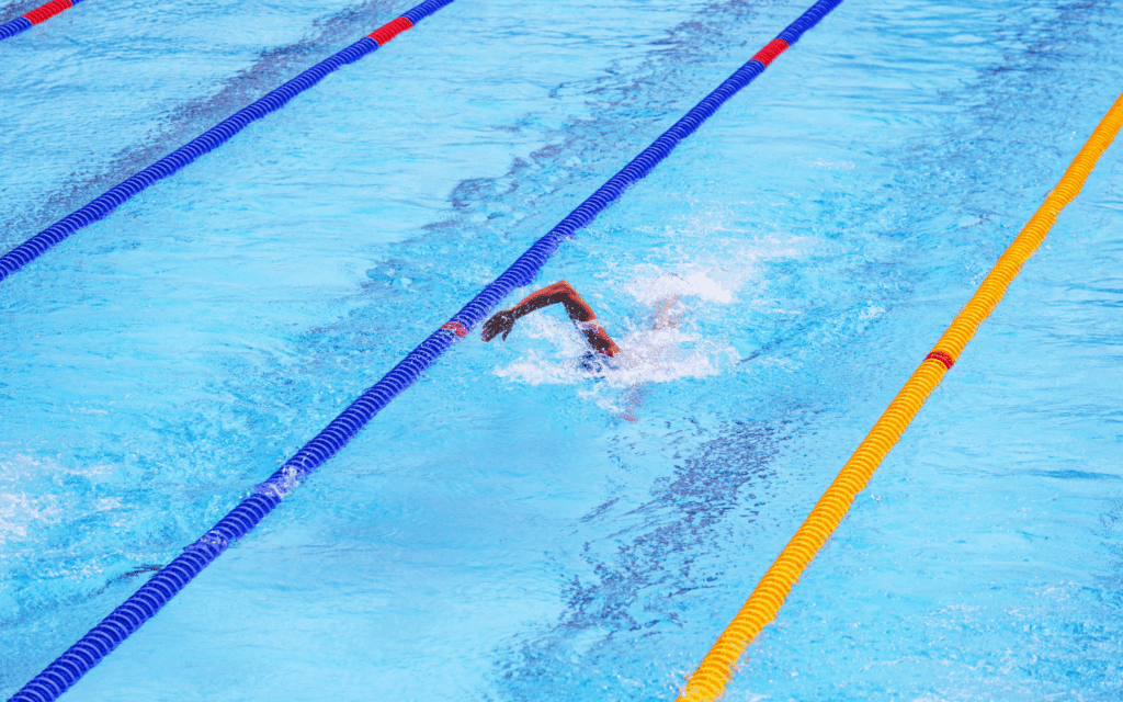 Adobe Stock, one swimmer in the pool