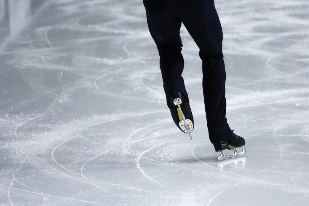 figure skating on an ice rink