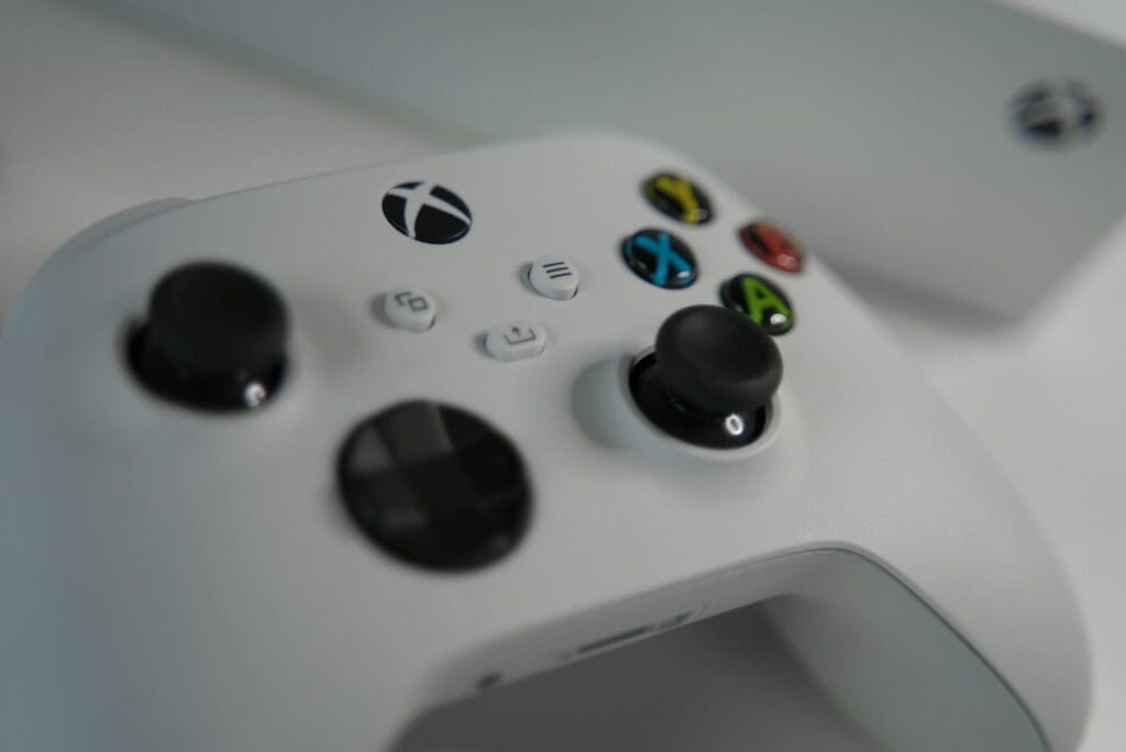 a white video game controller