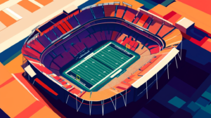 Abstract football stadium