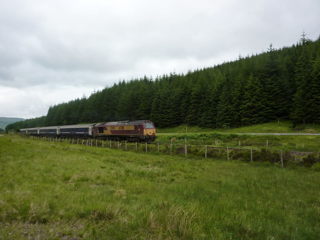 The Caledonian Sleeper heading to Fort William