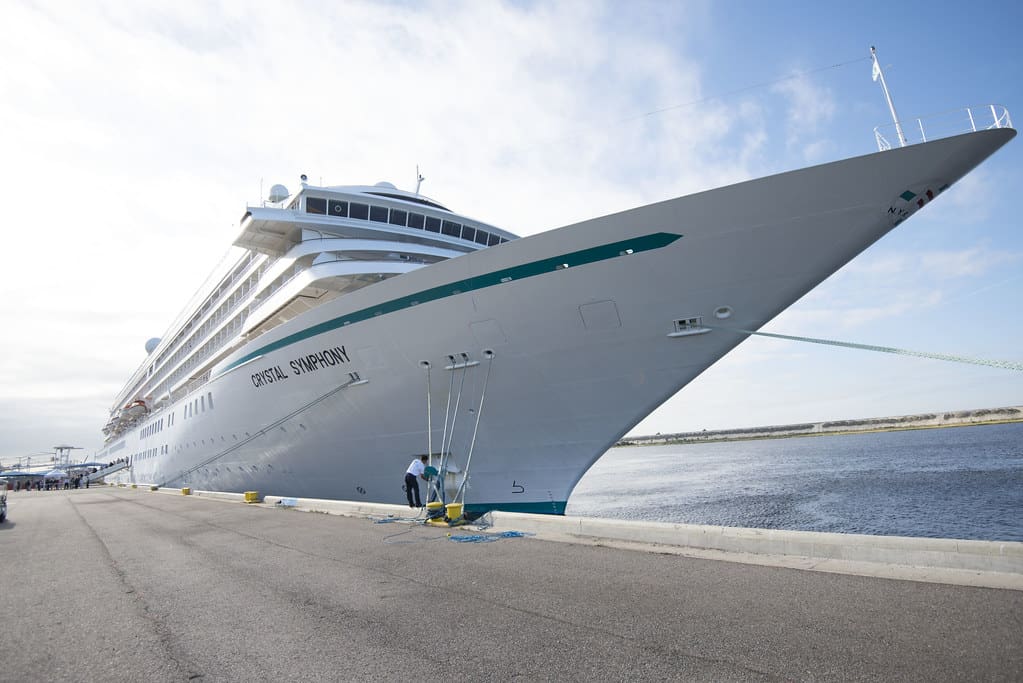 Crystal Symphony Docks at JAXPORT Cruise Terminal for Port of Call