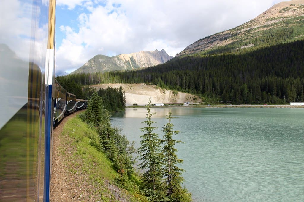 Rocky Mountaineer Train in the Rocky Mountains Canada (Banff to Kamloops)