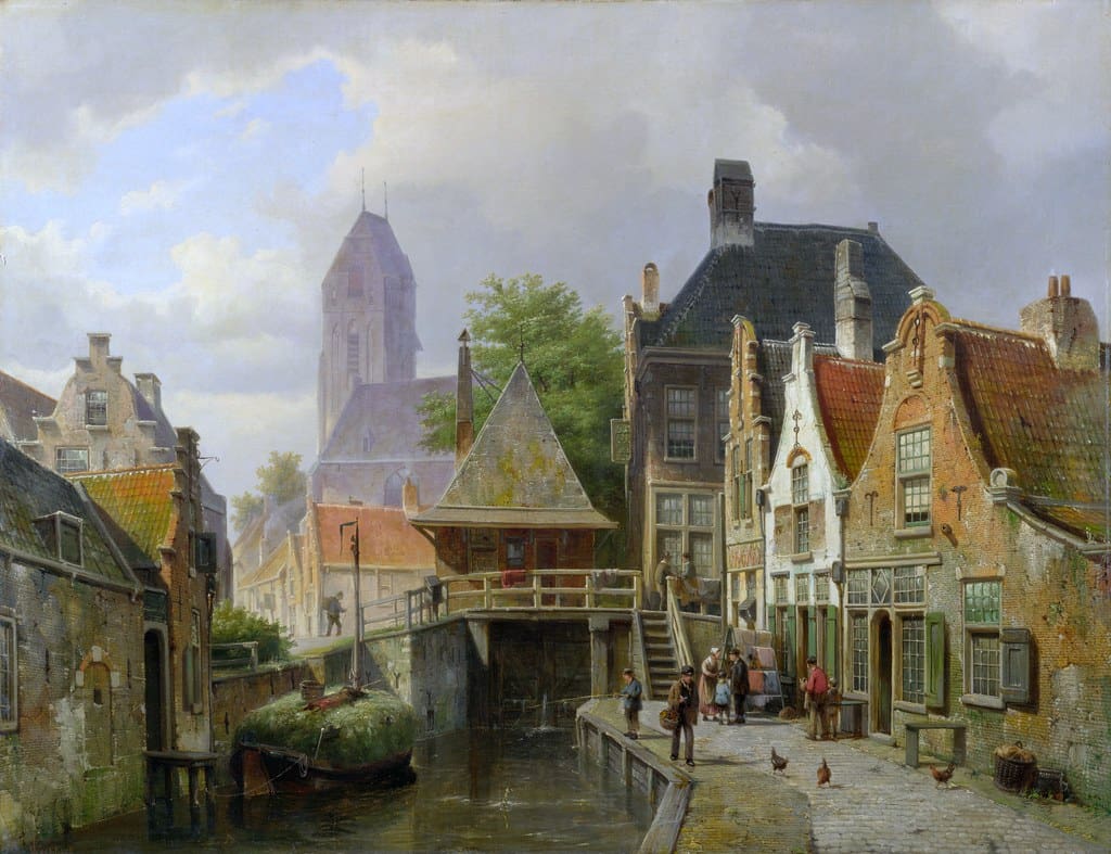 Willem Koekkoek - View of Oudewater [c.1867]