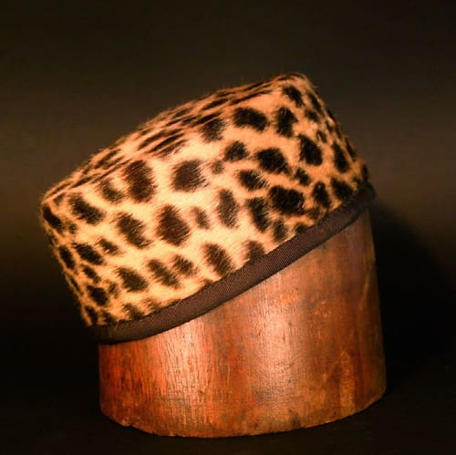 leopard skin pillbox hat