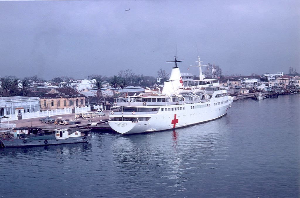 Da Nang 1967 - Hospital ship Helgoland - Photo by Kenneth Van Kley