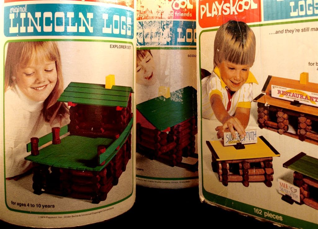 1970's Lincoln Logs 3 sets