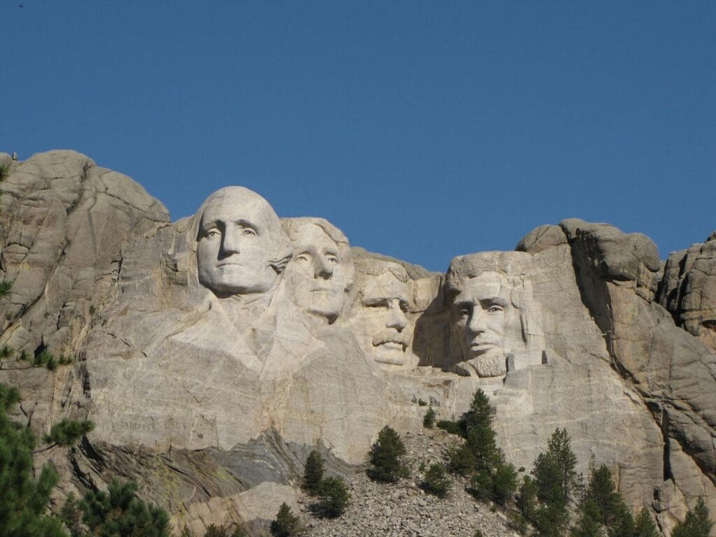 Clear Sky over Mount Rushmore