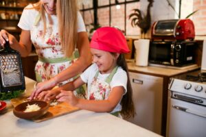 A Mother Cooking with Her Daughter