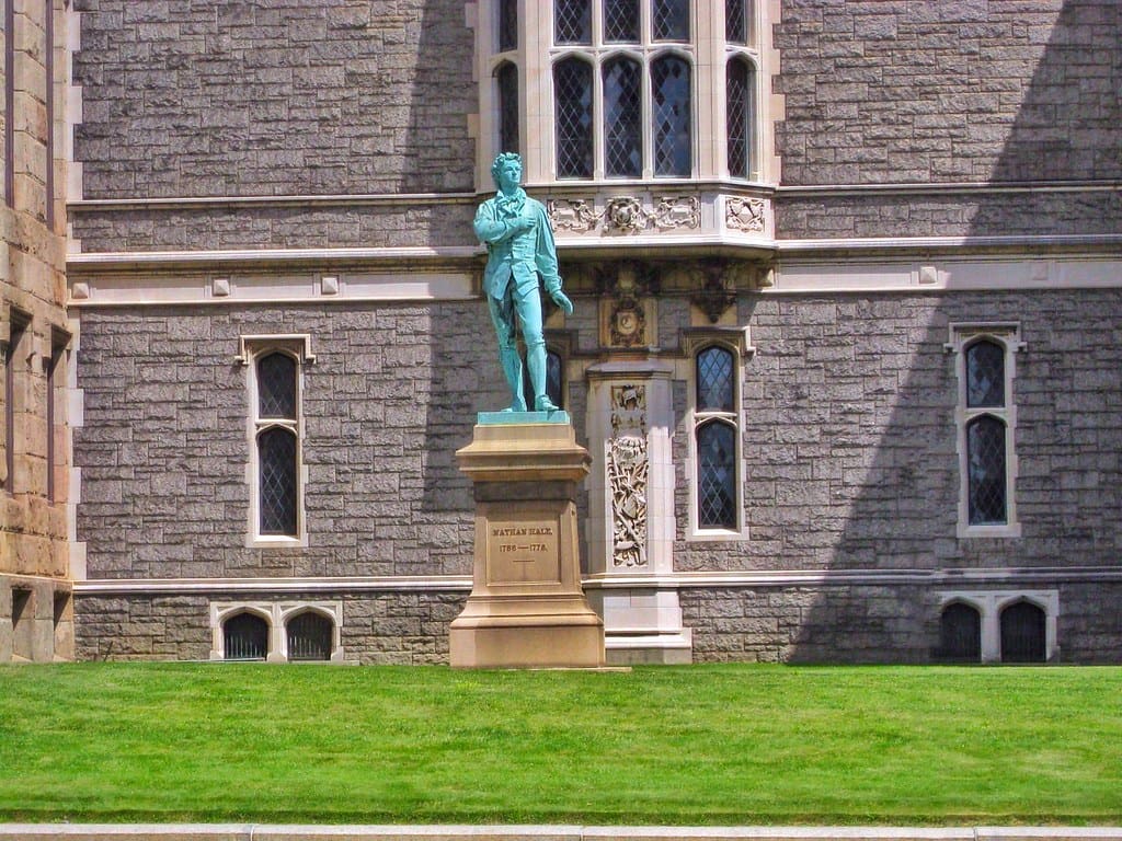 Hartford Connecticut ~ Wadsworth Atheneum Museum of Art ~ Exterior ~ Nathan Hale ~ First American Hero