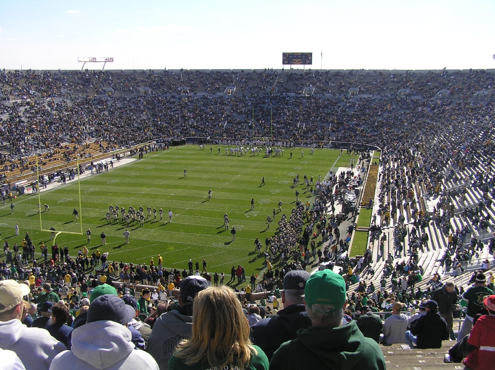 2007 Navy vs Notre Dame football game warmups