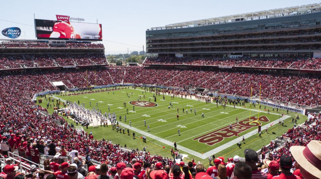 Broncos vs 49ers preseason game at Levi's Stadium