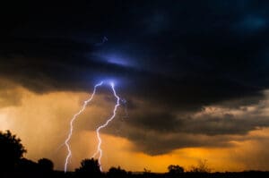 Electric Sunset Lightning