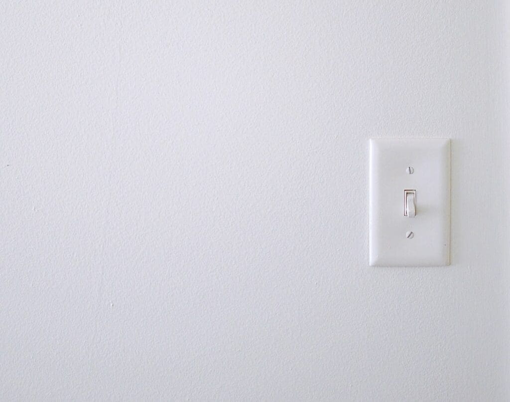 white wall switch