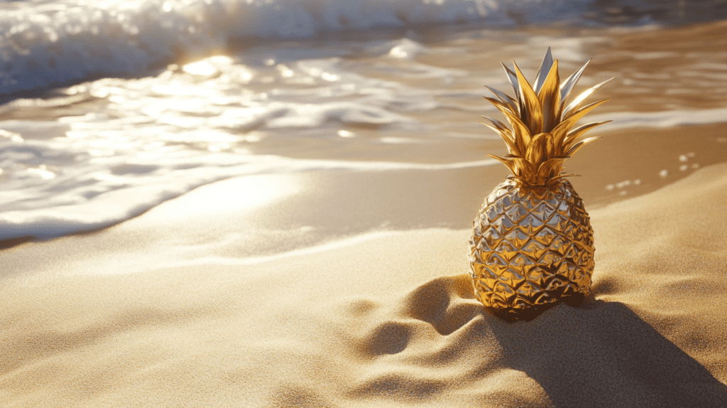 A golden pineapple