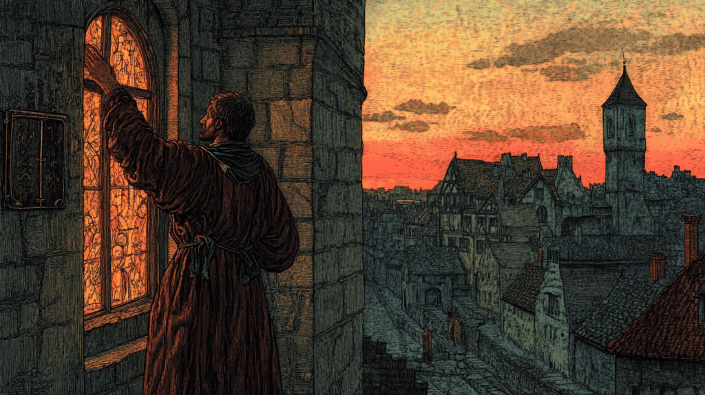 Artistic depiction of a Knocker-Up