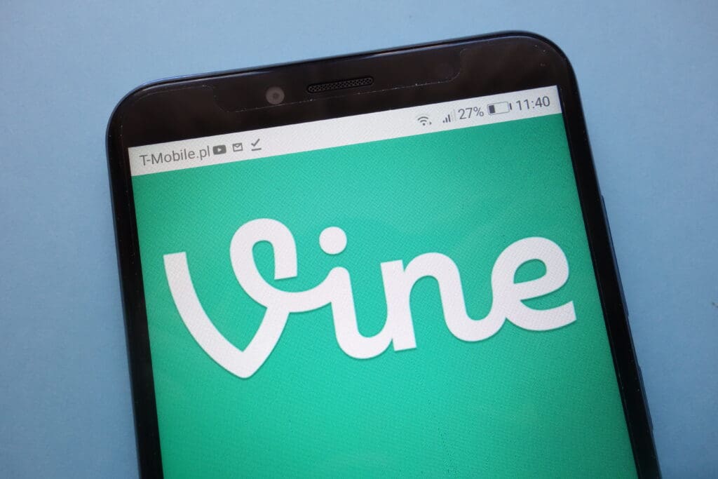 KONSKIE, POLAND - November 12, 2018: Vine logo displayed on smartphone