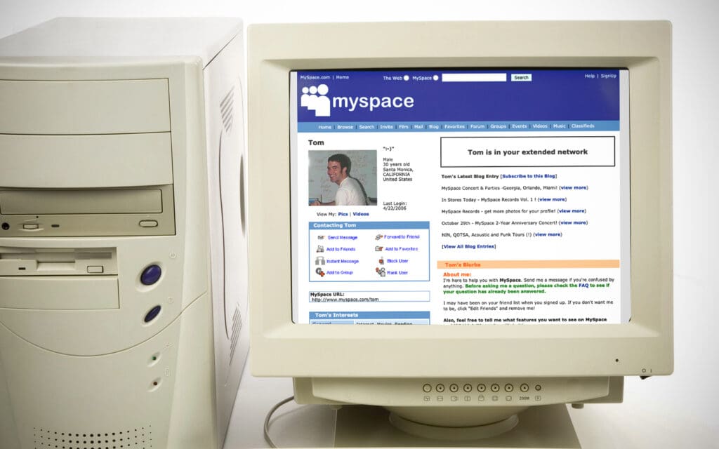 MySpace on old computer