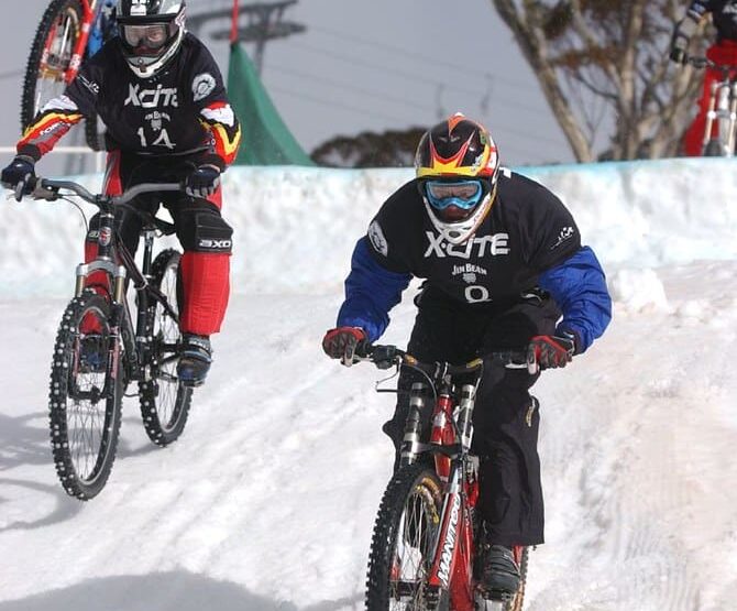 snow mountain biking
