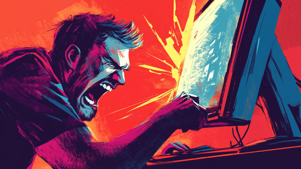 angry social media fan