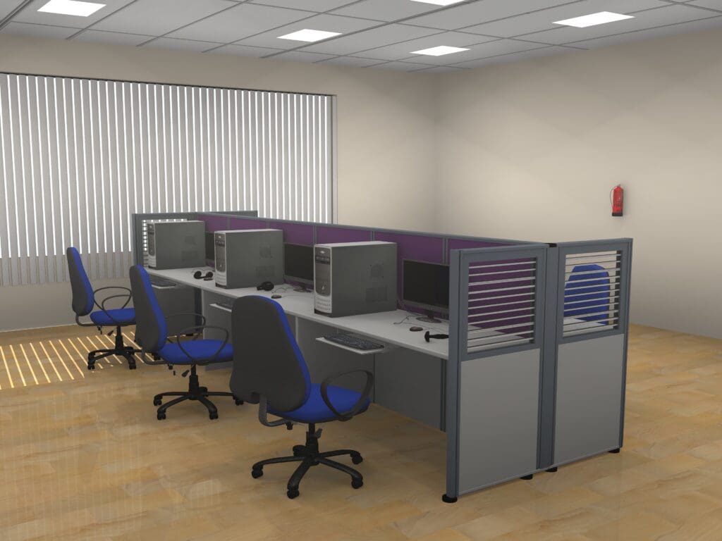 Interior of the modern office cubicle