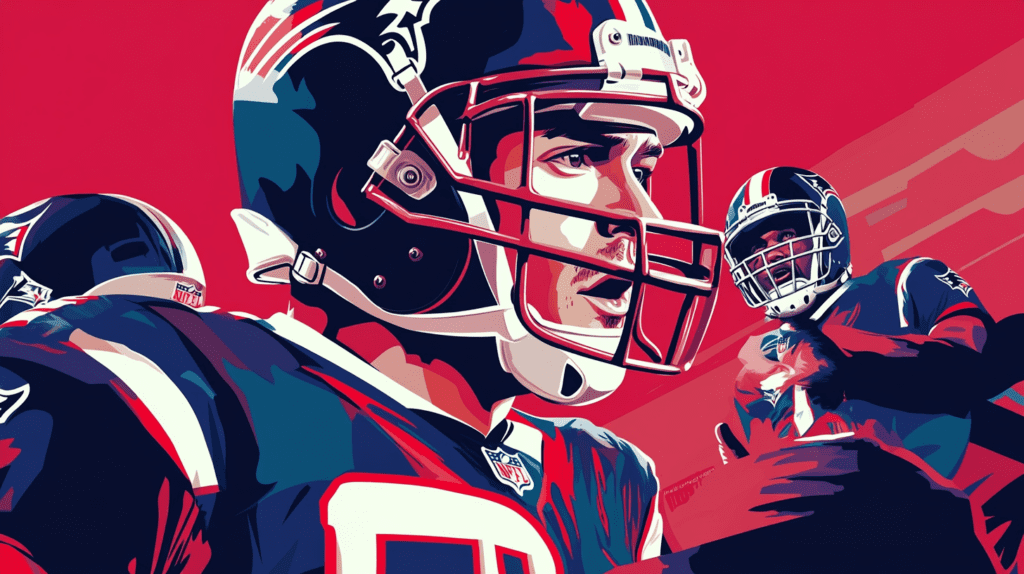 An NFL quarterback talking to team