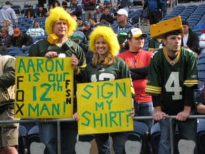 Packers fans at Seahawks game