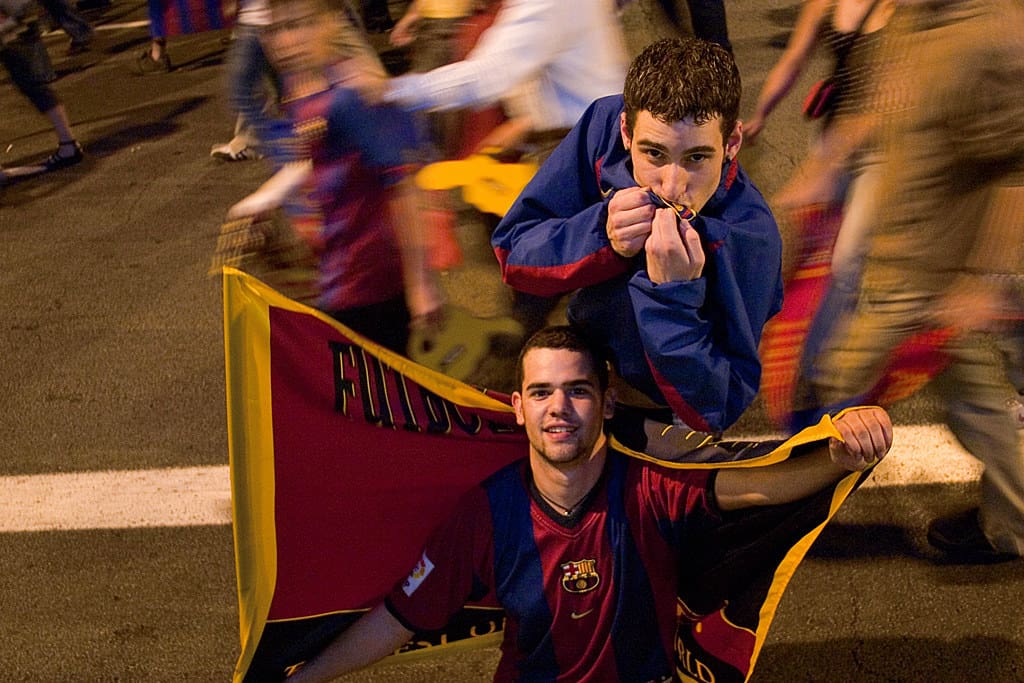 Visca Barça soccer fans