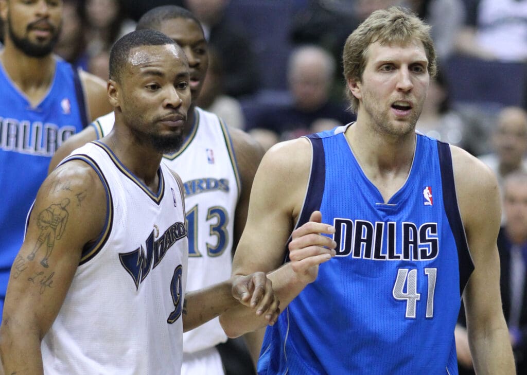 Rashard Lewis and Dirk Nowitzki