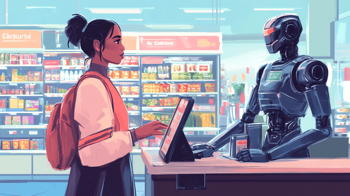 Robot store clerk