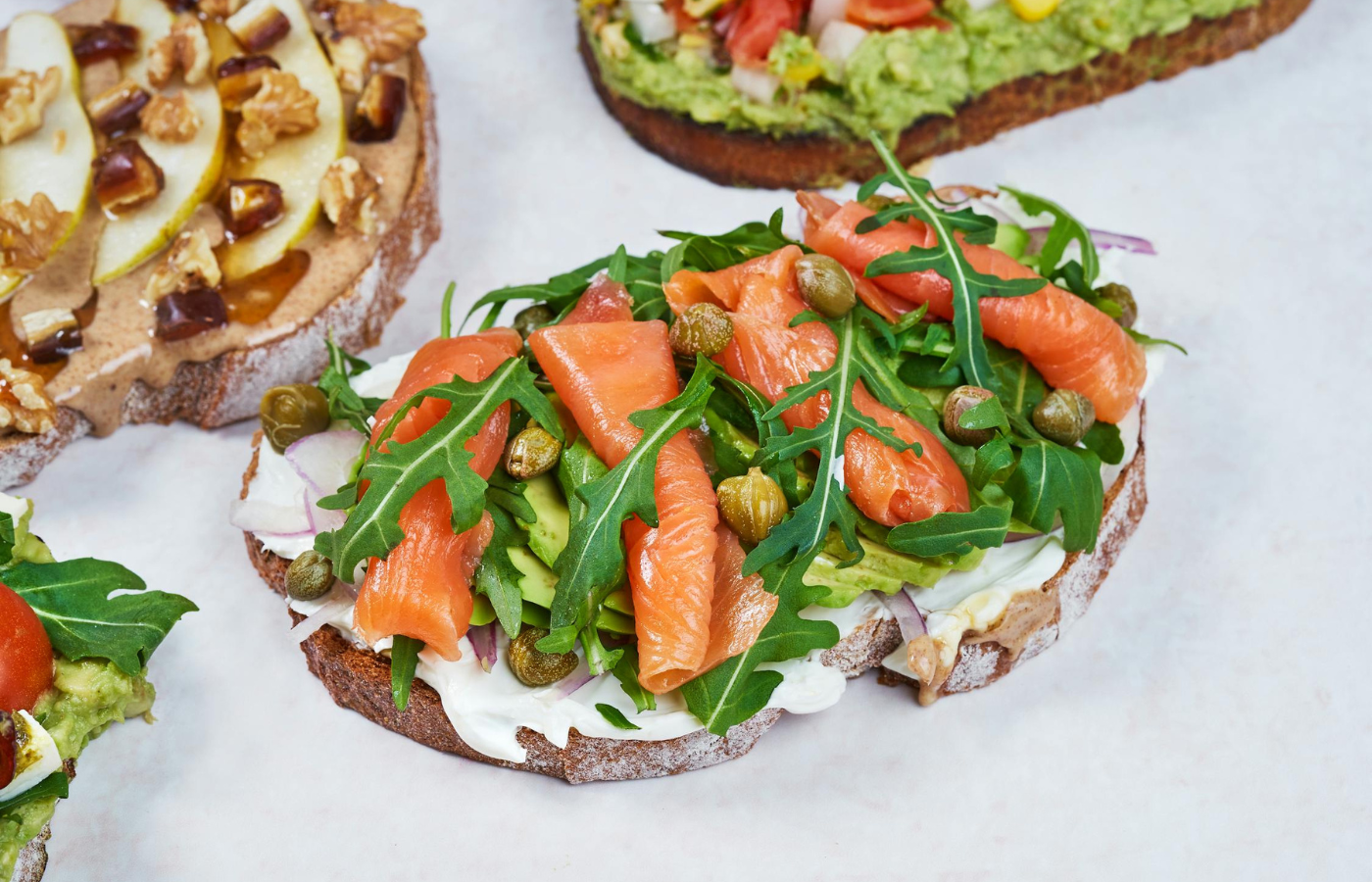 Smoked Salmon on Whole-Grain Toast