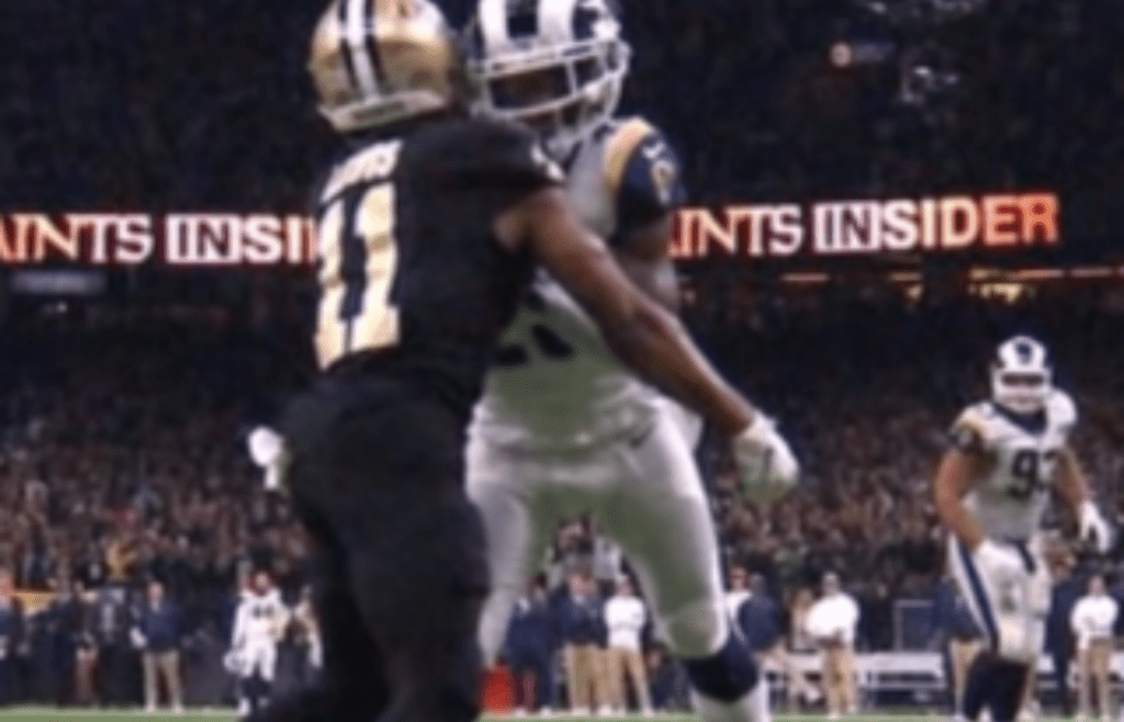 Rams cornerback hits Saints receiver