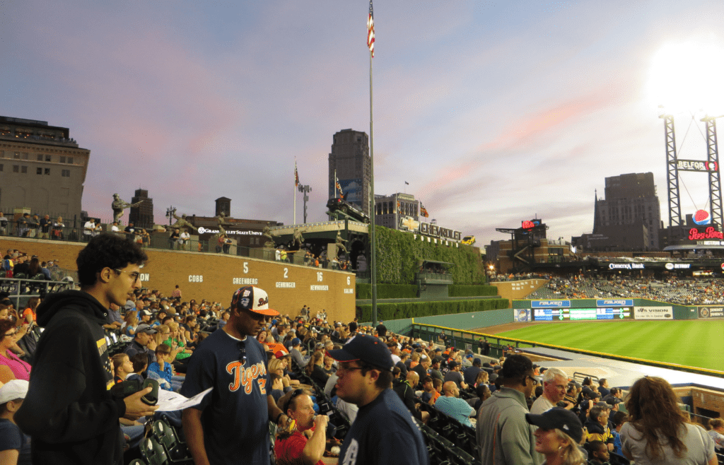 Tiger Fans enjoying a game at sunset
