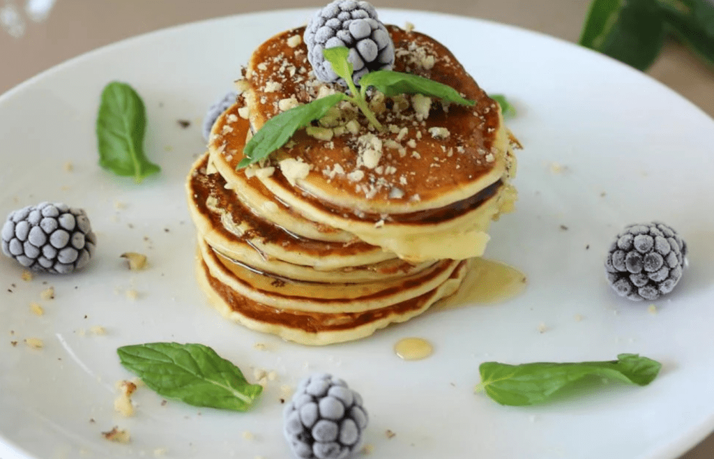 Frozen Pancakes with Blueberries