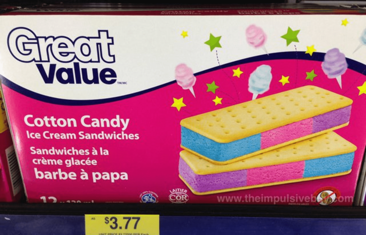 Great Value Cotton Candy Ice Cream