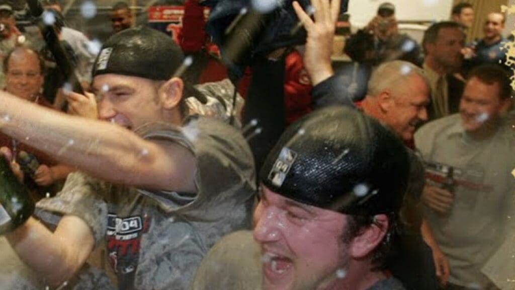 2004 Red Sox Curse-breaking clubhouse