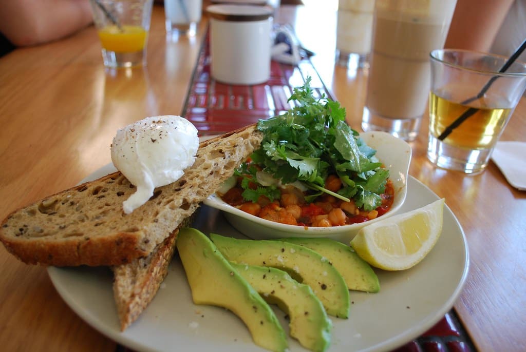 Poached Eggs with Middle Eastern Chickpea Bake - Mitte AUD15